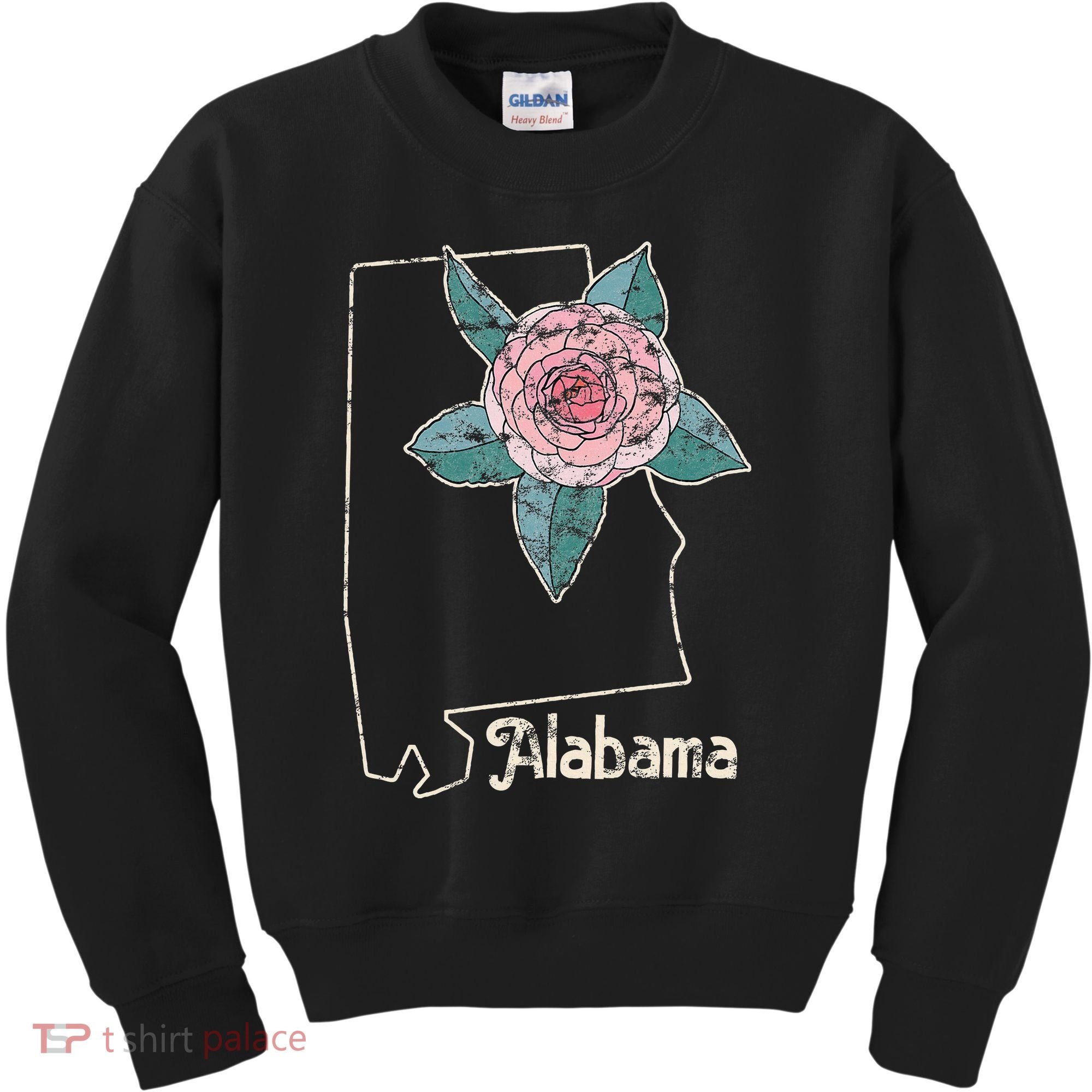 Alabama Camellia Flower Wildflower State Kids Sweatshirt
