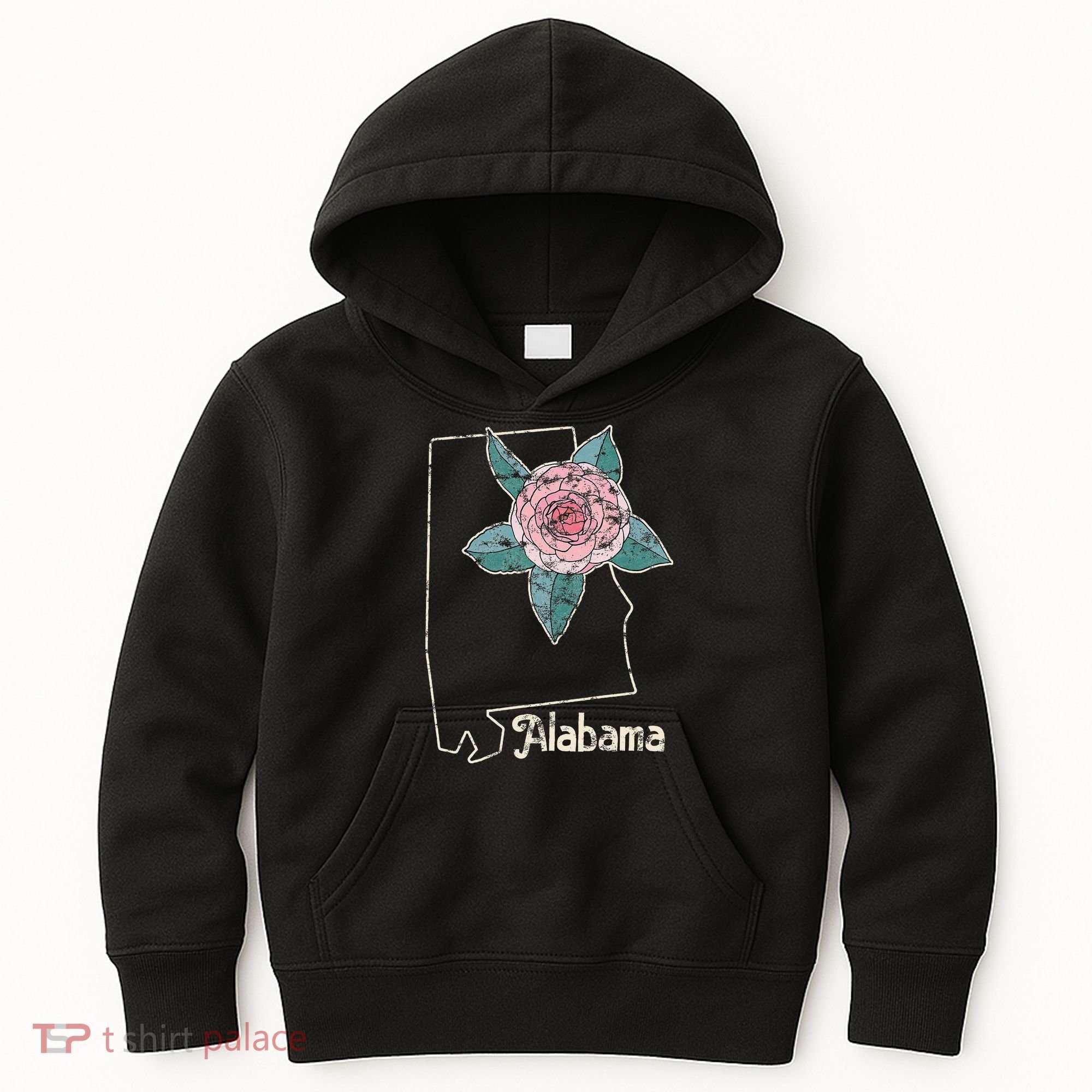 Alabama Camellia Flower Wildflower State Kids Hoodie