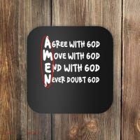 AMEN Christian Faith God Coaster thumb 0