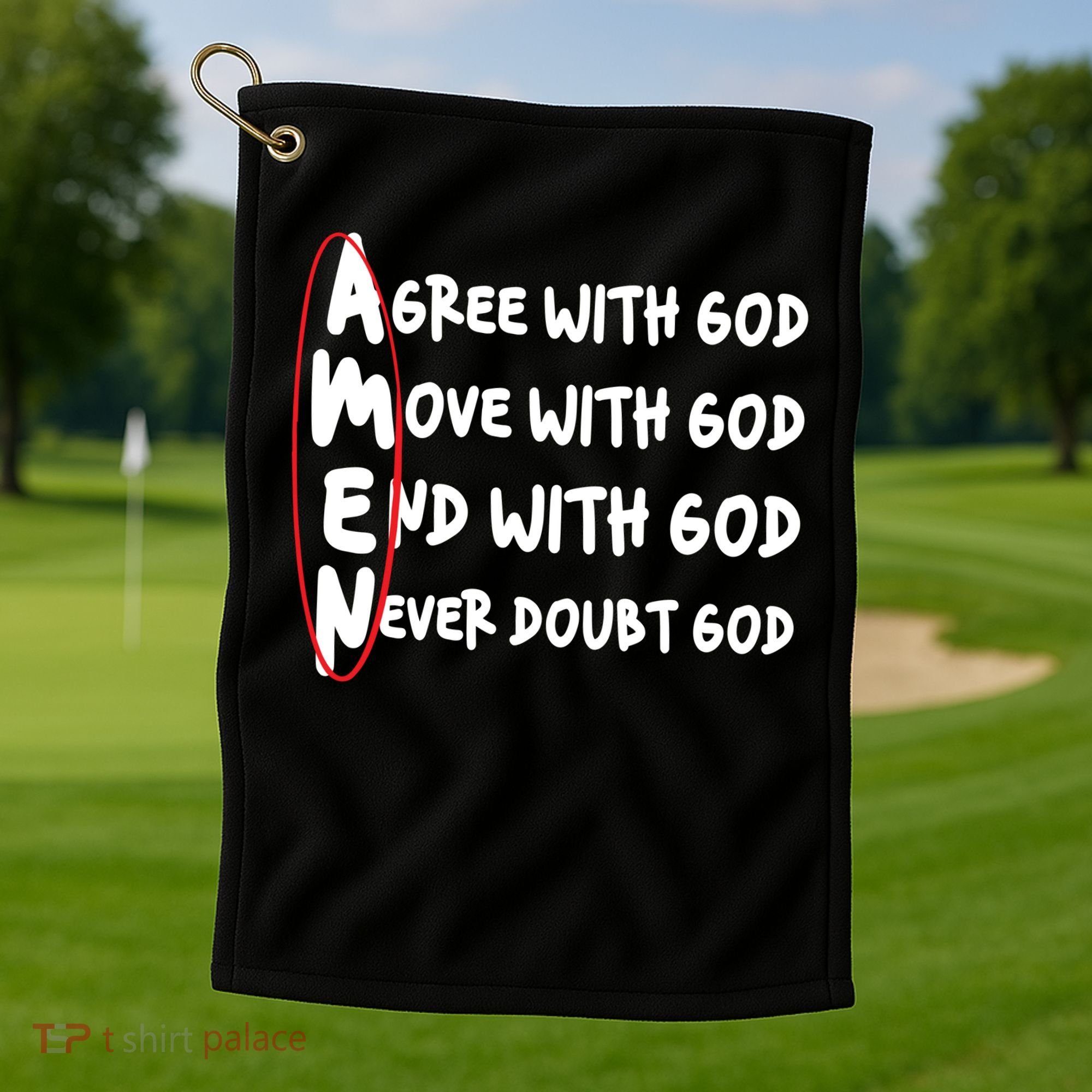 AMEN Christian Faith God Golf Towel