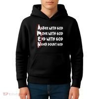 AMEN Christian Faith God Kids Hoodie thumb 4