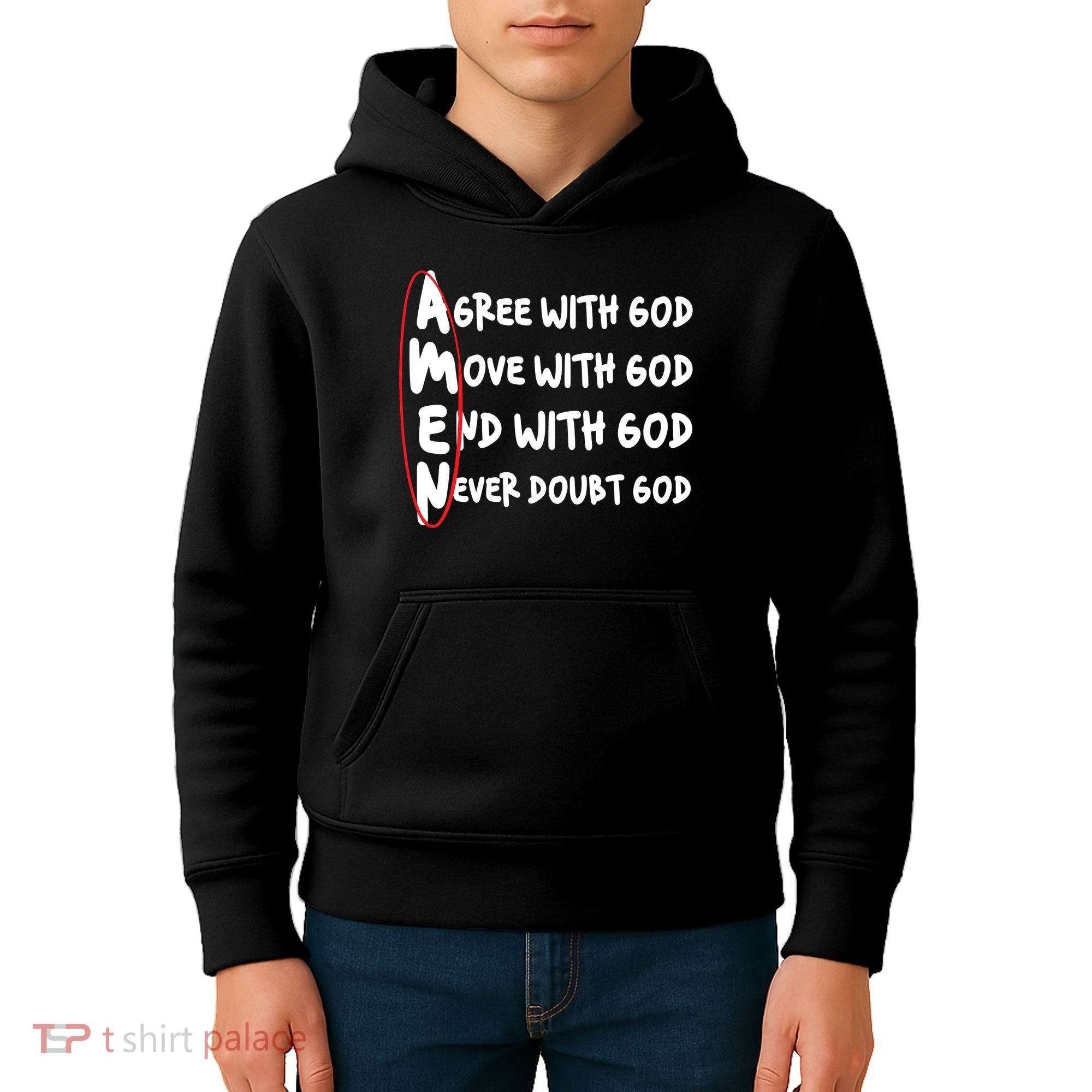 AMEN Christian Faith God Kids Hoodie