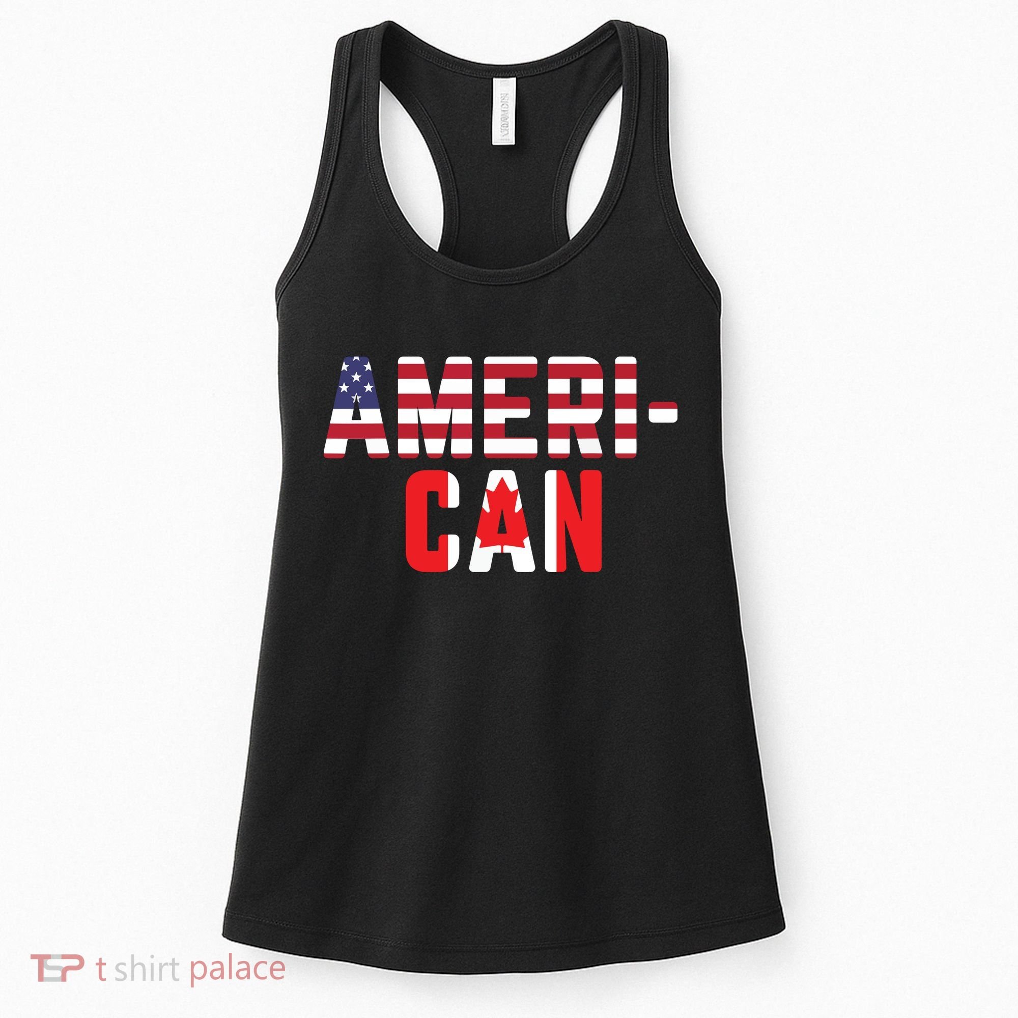 American Canadian Flag America Canada Patriotic Women's Tank Top