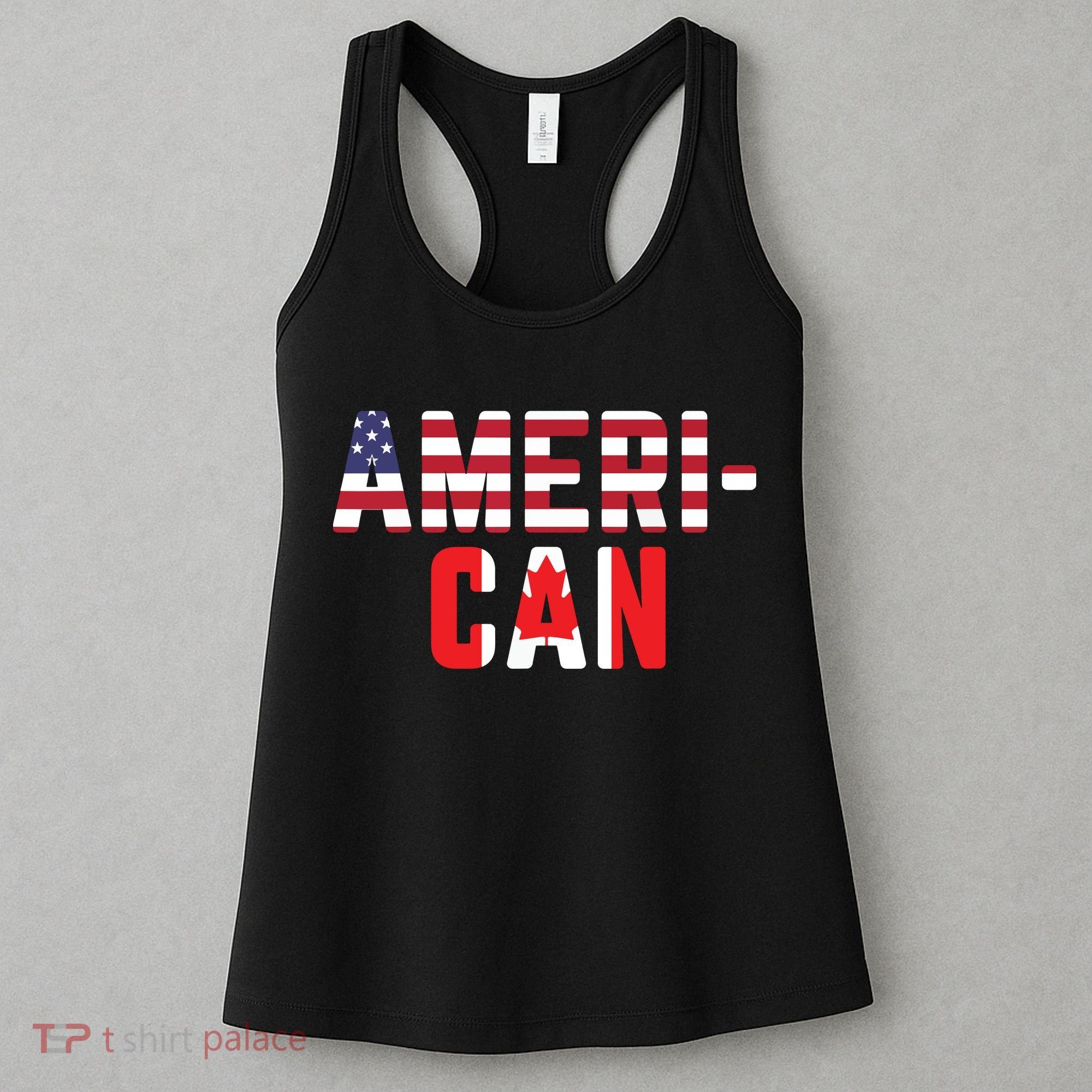 American Canadian Flag America Canada Patriotic Women's Tank Top