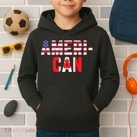 American Canadian Flag America Canada Patriotic Kids Hoodie thumb 2
