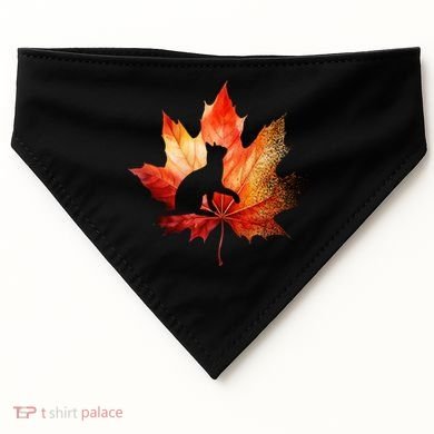 Autumn Cat Fall Lover USA-Made Doggie Bandana