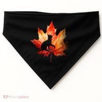 Autumn Cat Fall Lover USA-Made Doggie Bandana thumb 0