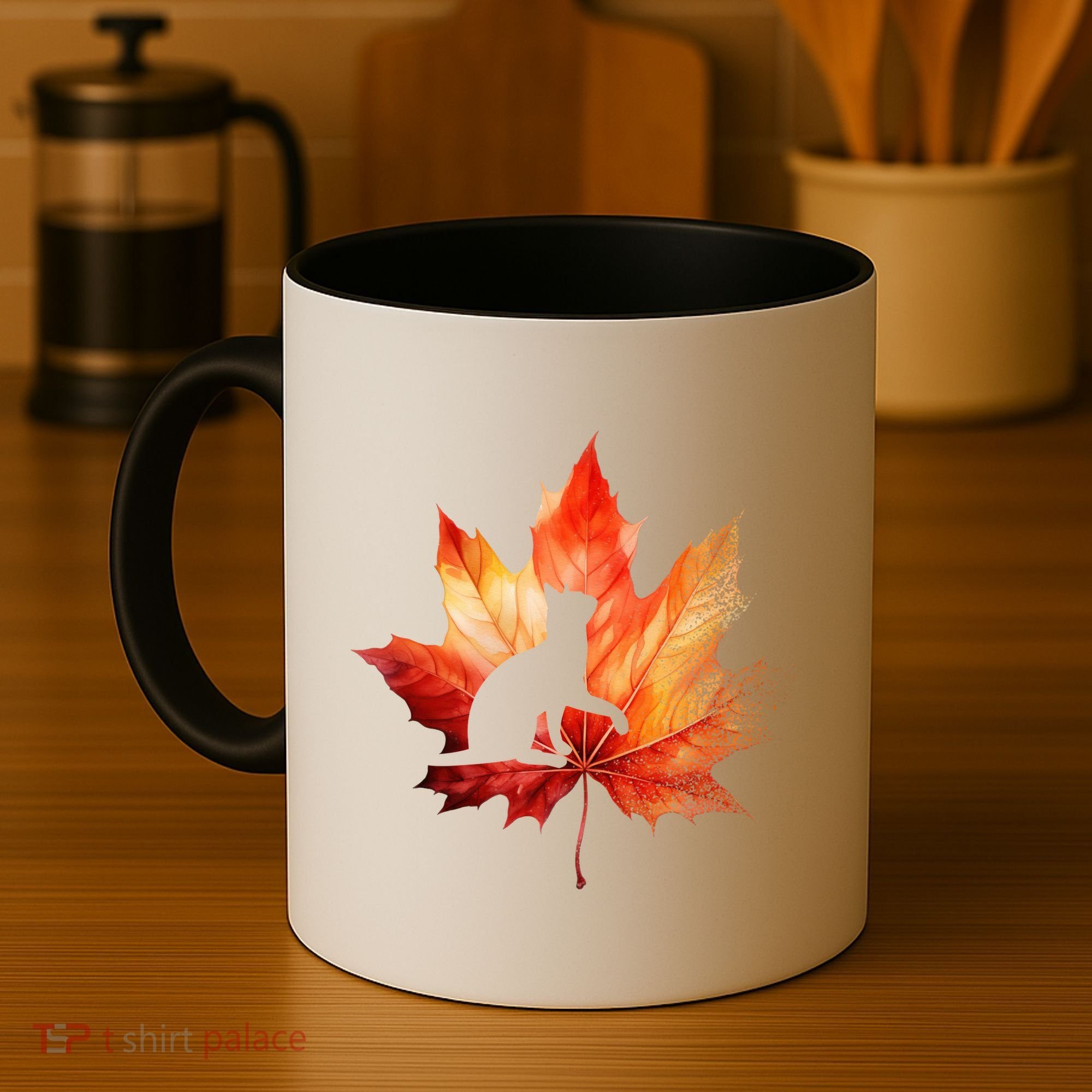 Autumn Cat Fall Lover Coffee Mug