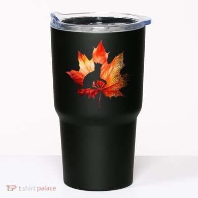 Autumn Cat Fall Lover Tumbler