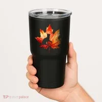 Autumn Cat Fall Lover Tumbler thumb 2