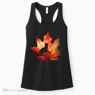 Autumn Cat Fall Lover Women's Tank Top