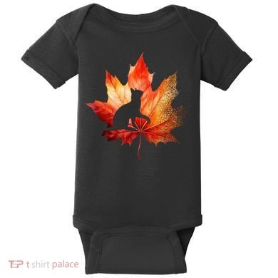 Autumn Cat Fall Lover Baby Bodysuit