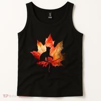 Autumn Cat Fall Lover Tank Top thumb 2