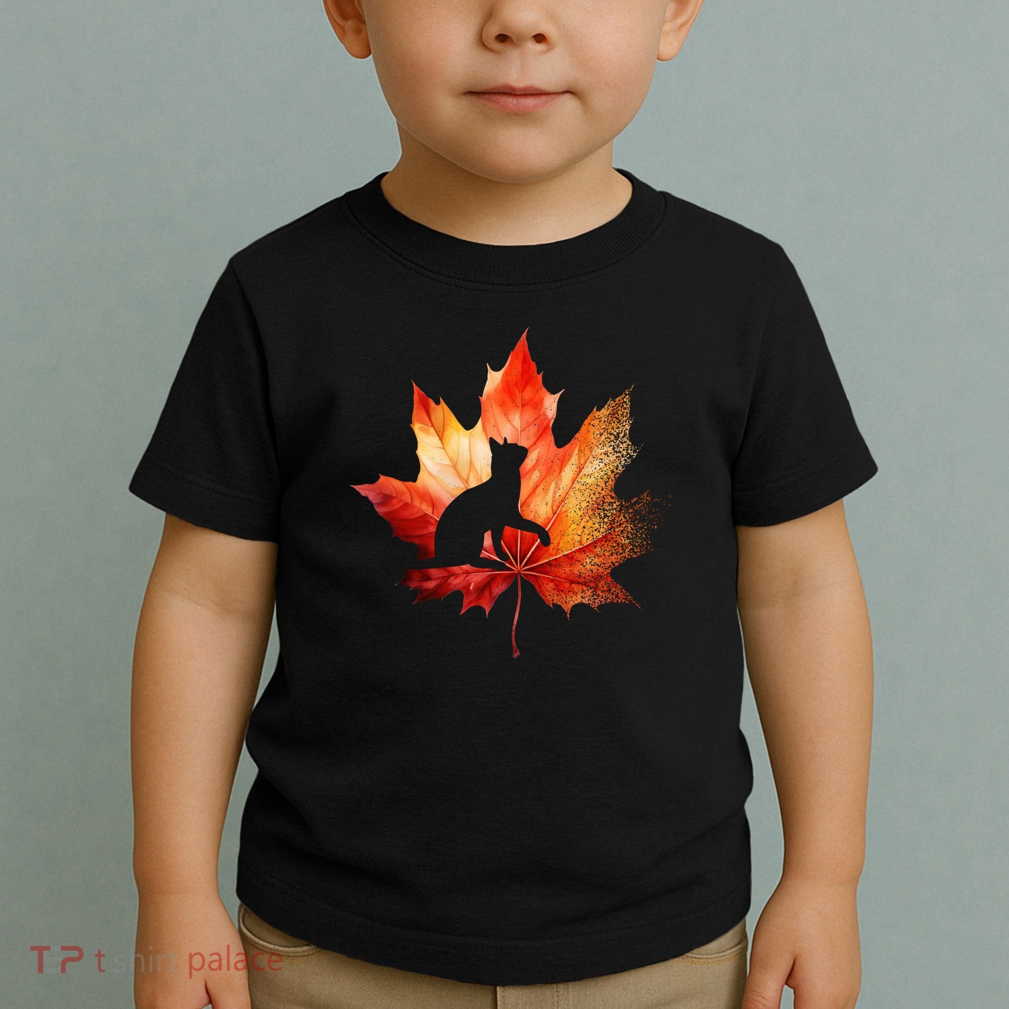 Autumn Cat Fall Lover Toddler T-Shirt
