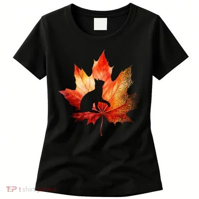 Autumn Cat Fall Lover Women's T-Shirt