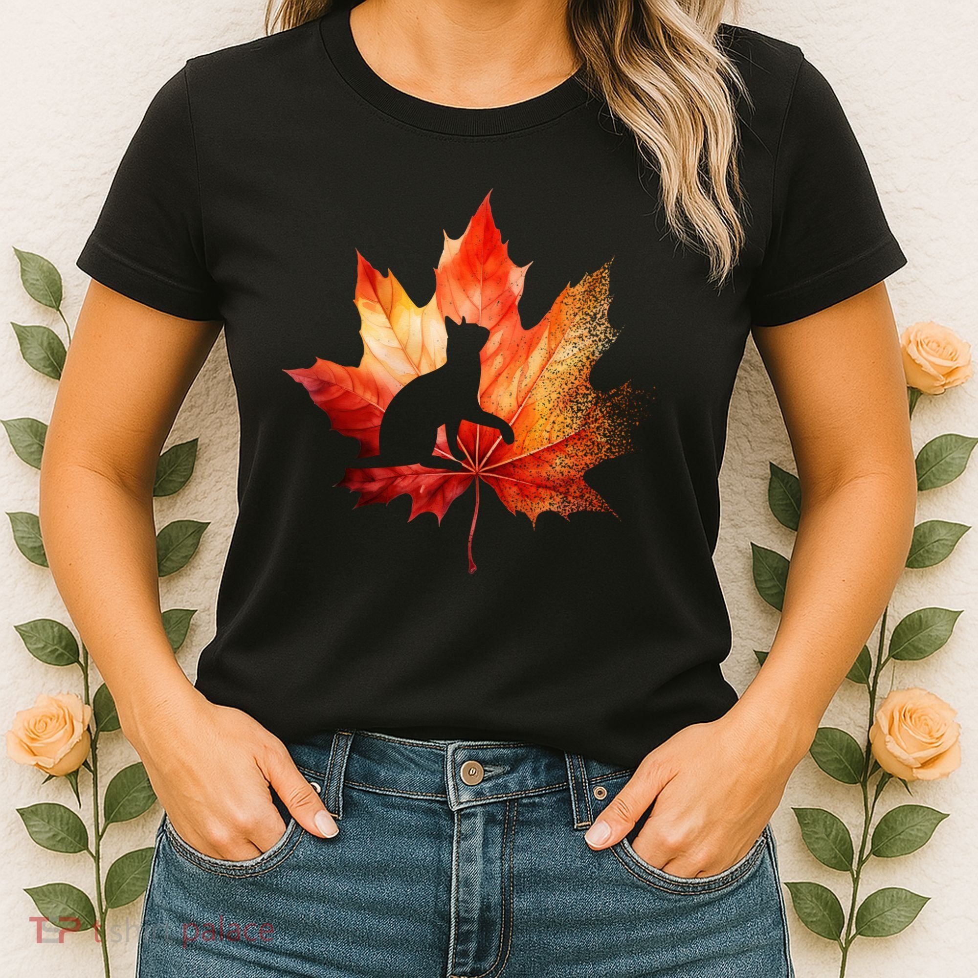 Autumn Cat Fall Lover Women's T-Shirt