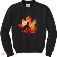 Autumn Cat Fall Lover Kids Sweatshirt thumb 0