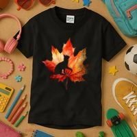 Autumn Cat Fall Lover Kids T-Shirt thumb 3