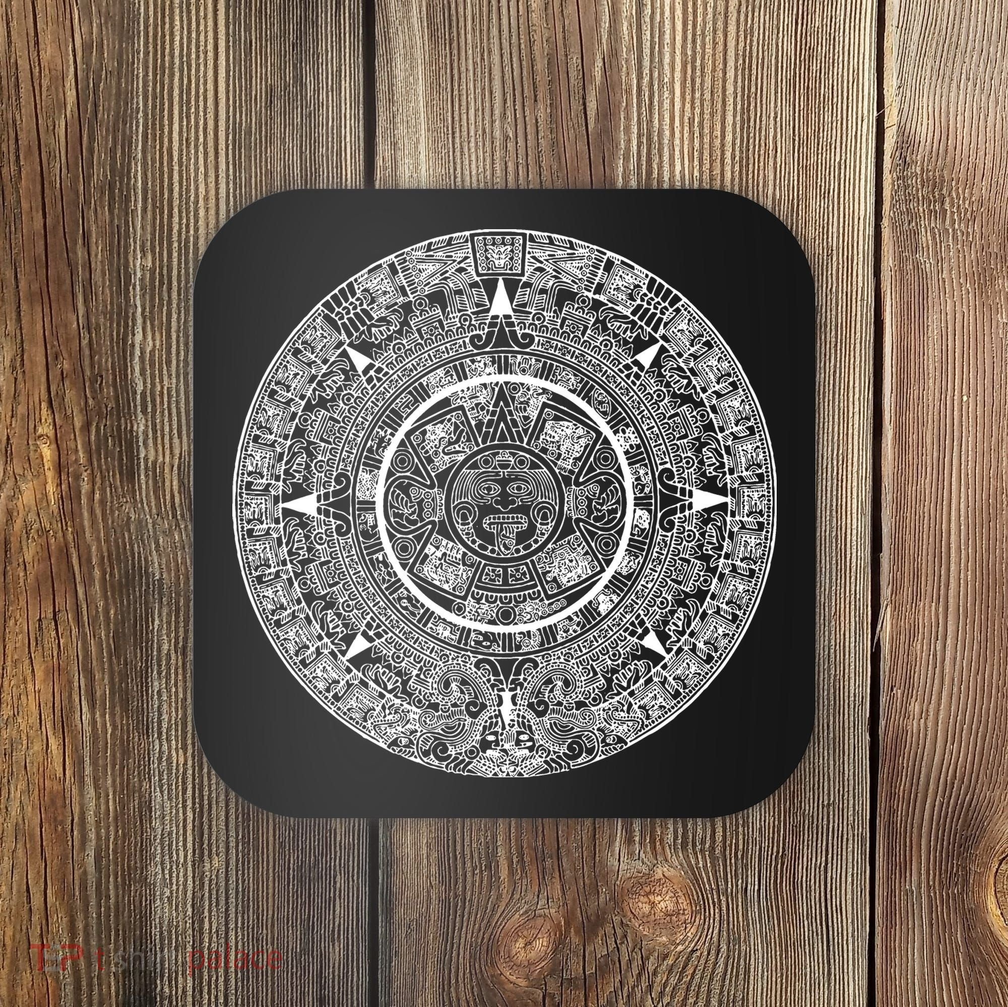 Aztec Calendar God Calendar Serpent Mesoamerica Coaster