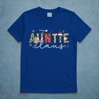 Auntie Claus Groovy Xmas Matching Family Christmas  T-Shirt thumb 5