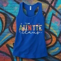 Auntie Claus Groovy Xmas Matching Family Christmas  Women's Tank Top thumb 3