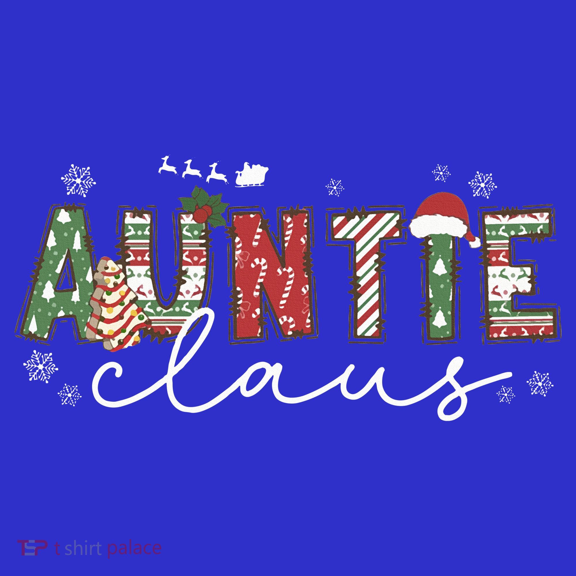 Auntie Claus Groovy Xmas Matching Family Christmas  Women's Tank Top