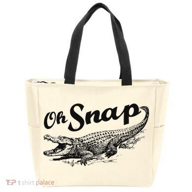 Alligator Crocodile Gator Oh Snap Tote Bag