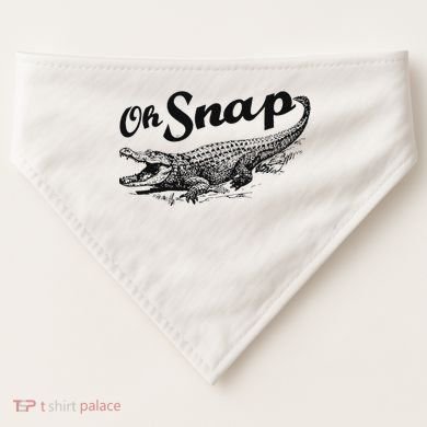 Alligator Crocodile Gator Oh Snap USA-Made Doggie Bandana