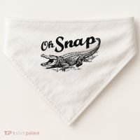 Alligator Crocodile Gator Oh Snap USA-Made Doggie Bandana thumb 0