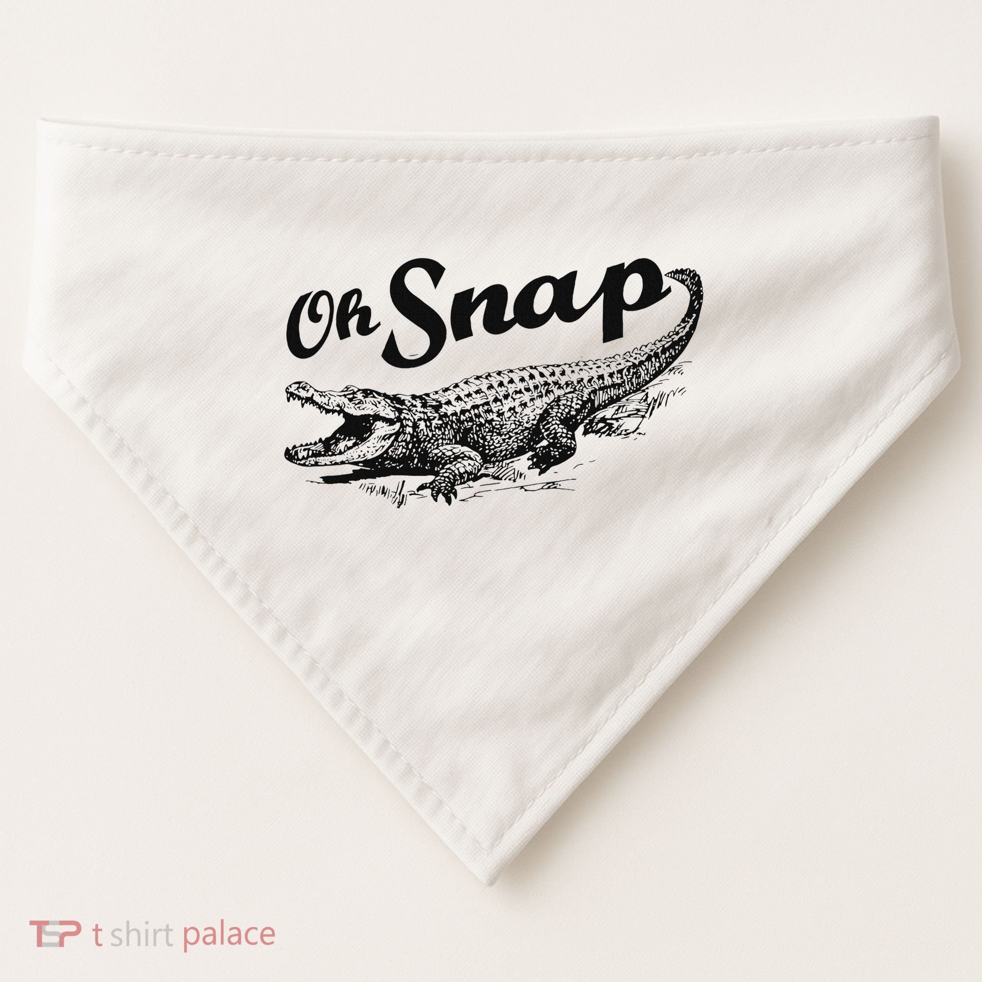 Alligator Crocodile Gator Oh Snap USA-Made Doggie Bandana