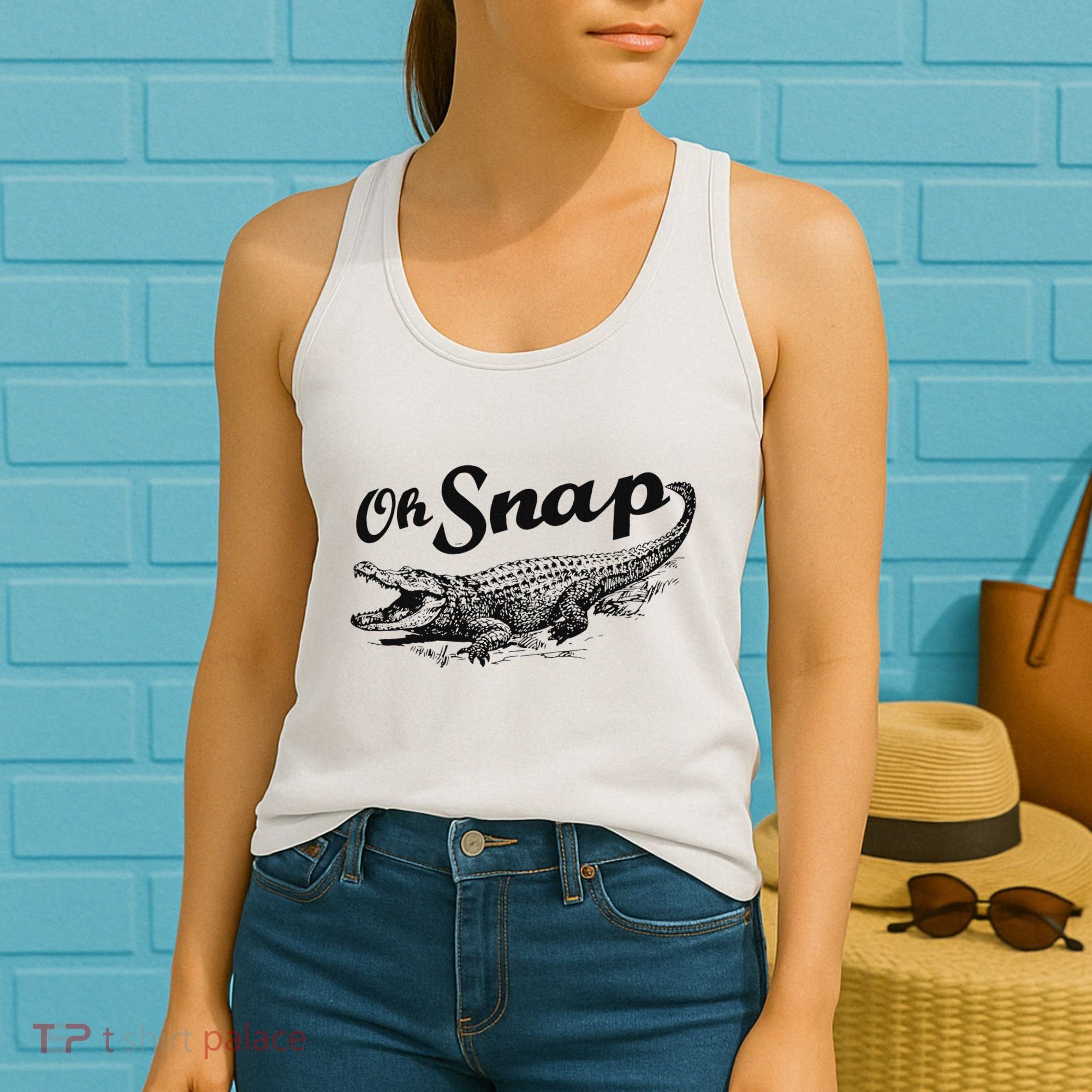 Alligator Crocodile Gator Oh Snap Women's Tank Top