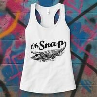 Alligator Crocodile Gator Oh Snap Women's Tank Top thumb 3