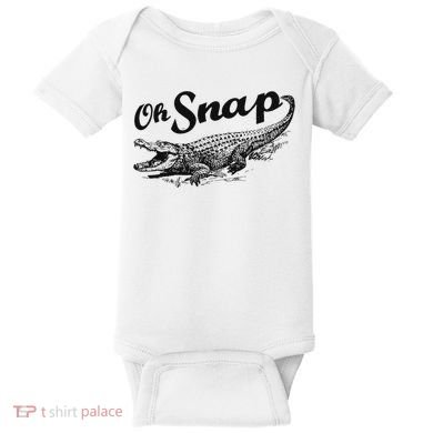 Alligator Crocodile Gator Oh Snap Baby Bodysuit