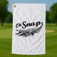 Alligator Crocodile Gator Oh Snap Golf Towel thumb 1