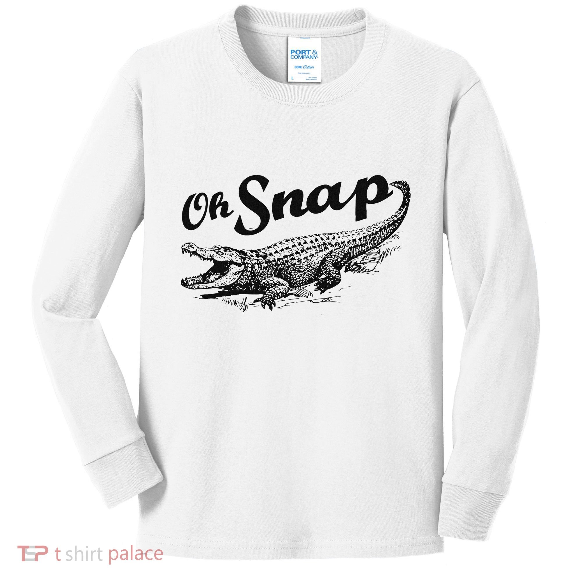 Alligator Crocodile Gator Oh Snap Kids Long Sleeve Shirt