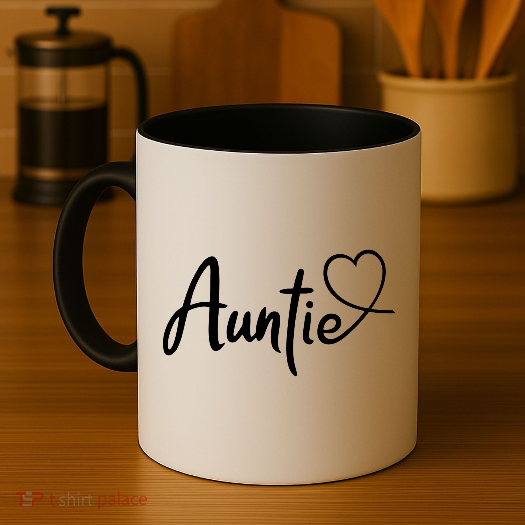Auntie Cute Heart Logo Coffee Mug