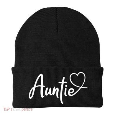 Auntie Cute Heart Logo Beanie