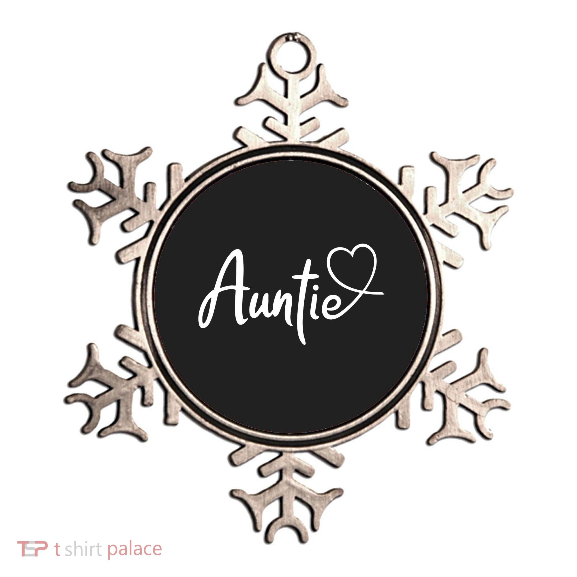 Auntie Cute Heart Logo Ornament