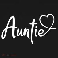 Auntie Cute Heart Logo Ornament thumb 1