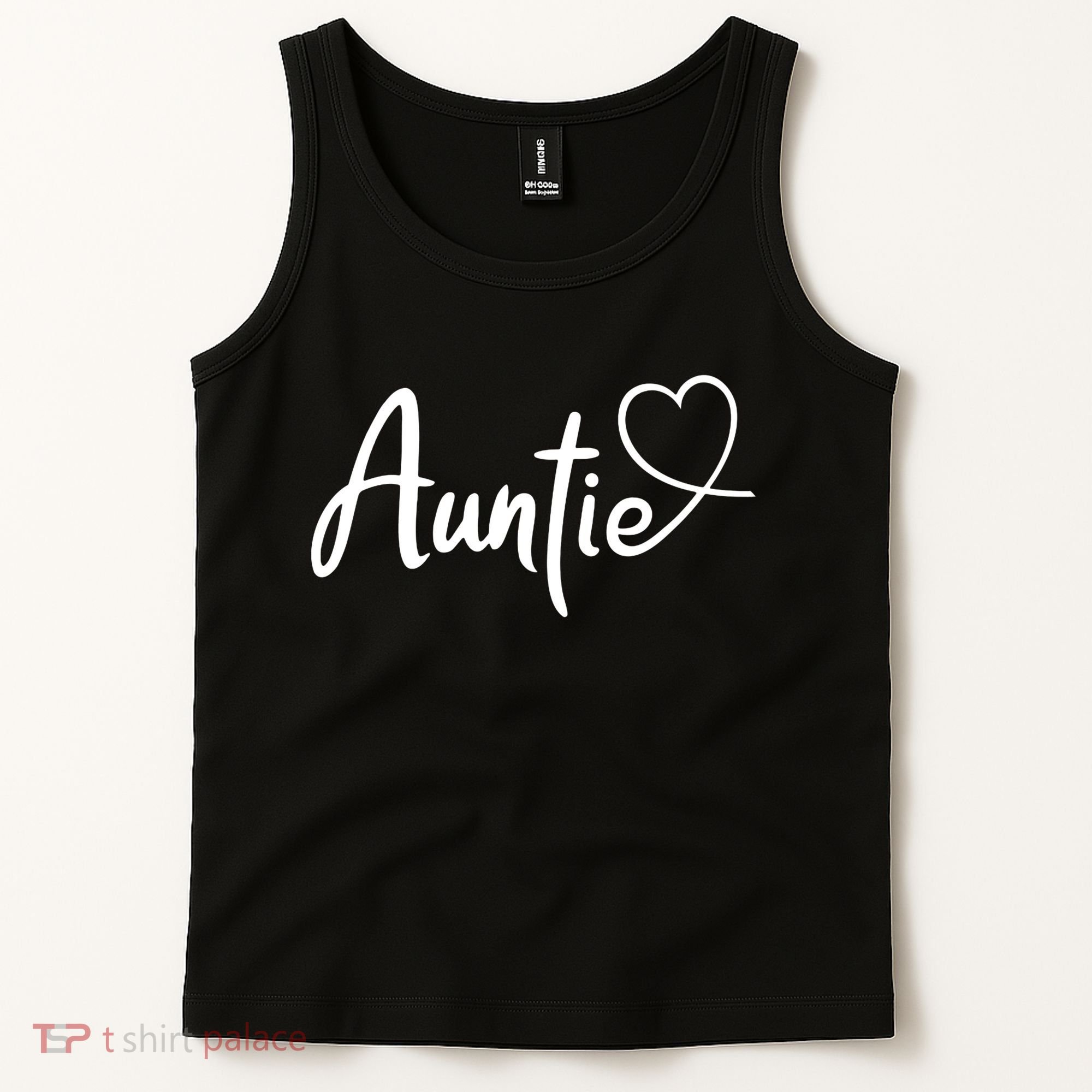 Auntie Cute Heart Logo Tank Top