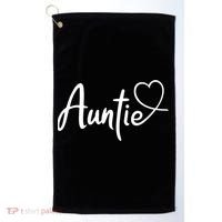 Auntie Cute Heart Logo Golf Towel thumb 0