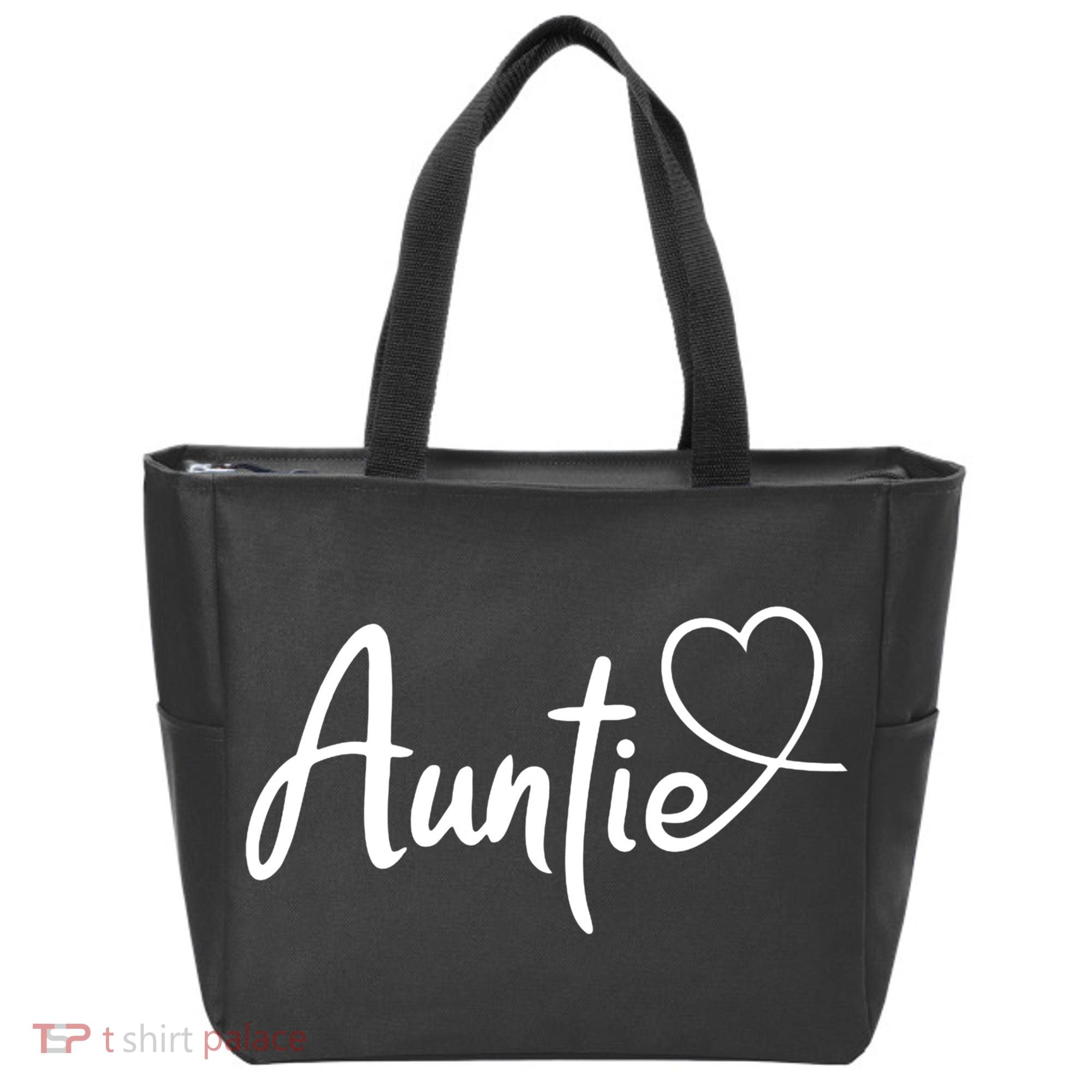 Auntie Cute Heart Logo Tote Bag
