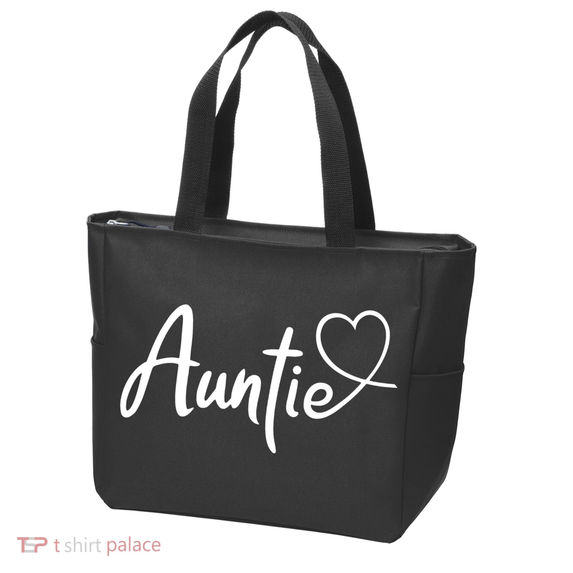 Auntie Cute Heart Logo Tote Bag