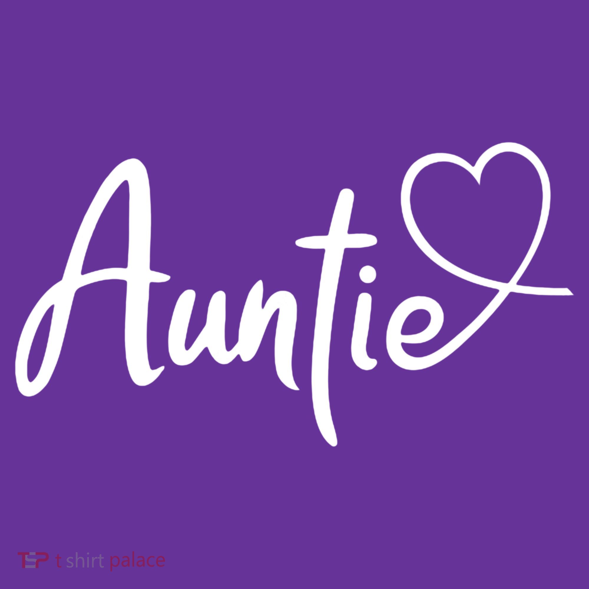 Auntie Cute Heart Logo Coaster