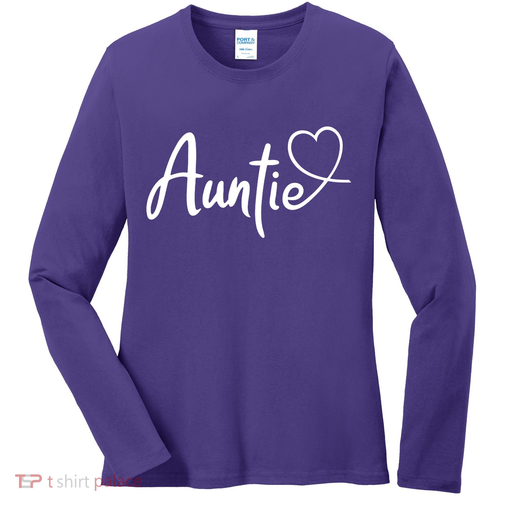 Auntie Cute Heart Logo Women's Long Sleeve Shirt