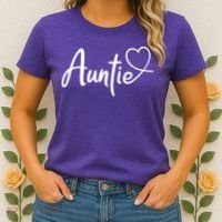Auntie Cute Heart Logo Women's T-Shirt thumb 2