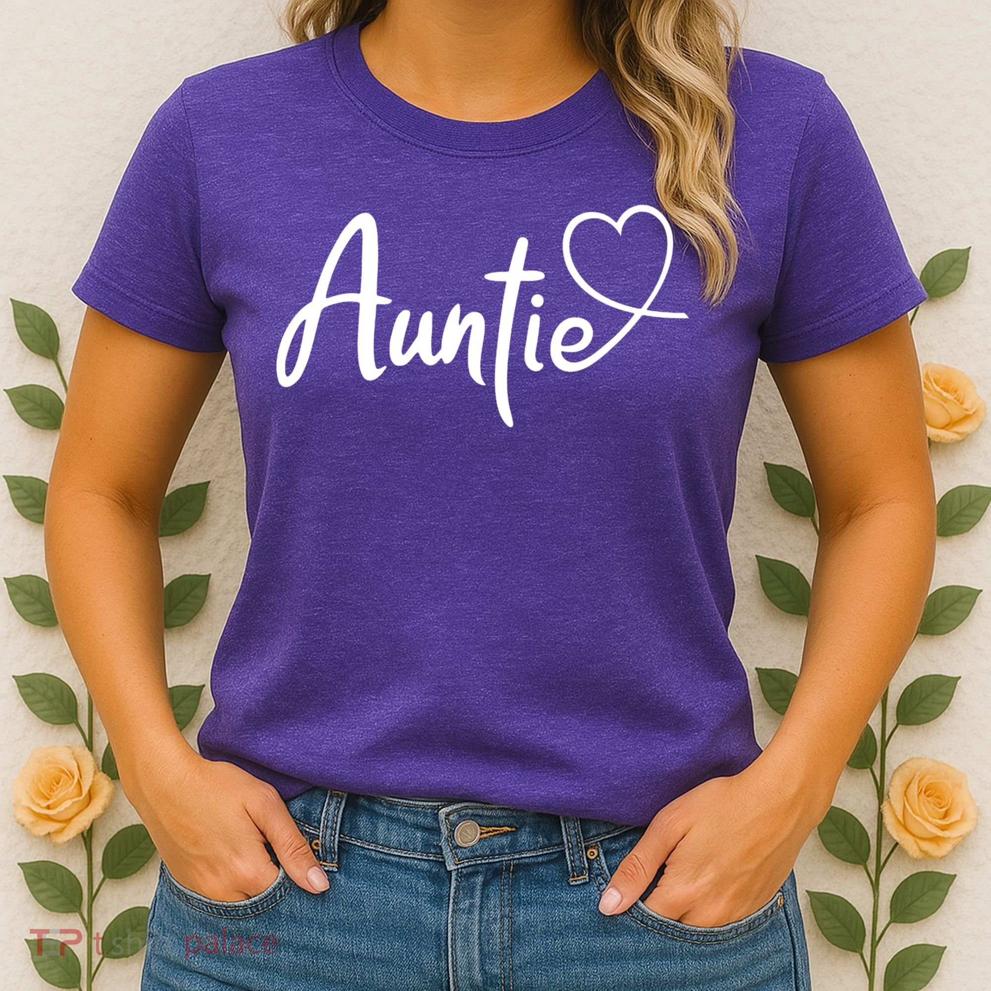 Auntie Cute Heart Logo Women's T-Shirt