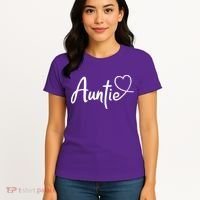 Auntie Cute Heart Logo Women's T-Shirt thumb 4