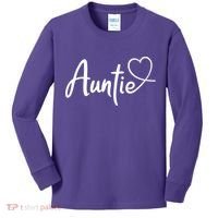 Auntie Cute Heart Logo Kids Long Sleeve Shirt thumb 0
