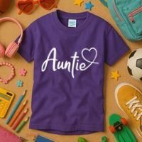 Auntie Cute Heart Logo Kids T-Shirt thumb 3